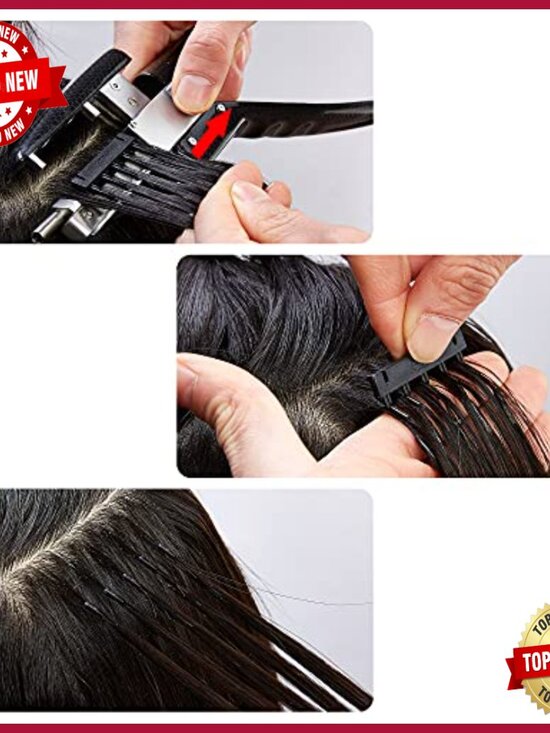 16 Inch Human Hair Extensions 13 Rows Microlink Installation main image 4